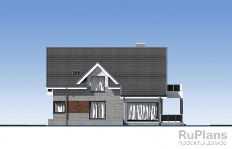 Проект кирпичного дома №543 на заказ