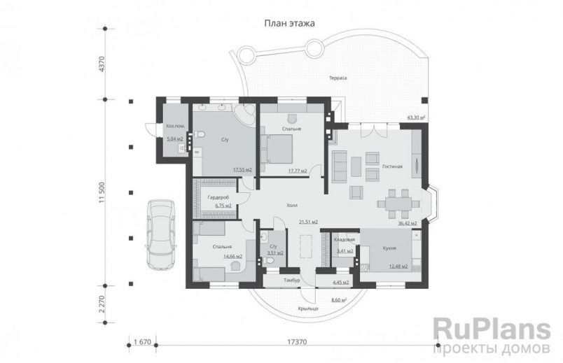 Проект кирпичного дома №333 на заказ