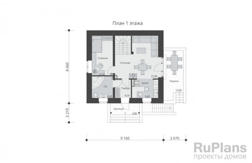 Проект кирпичного дома №144 на заказ