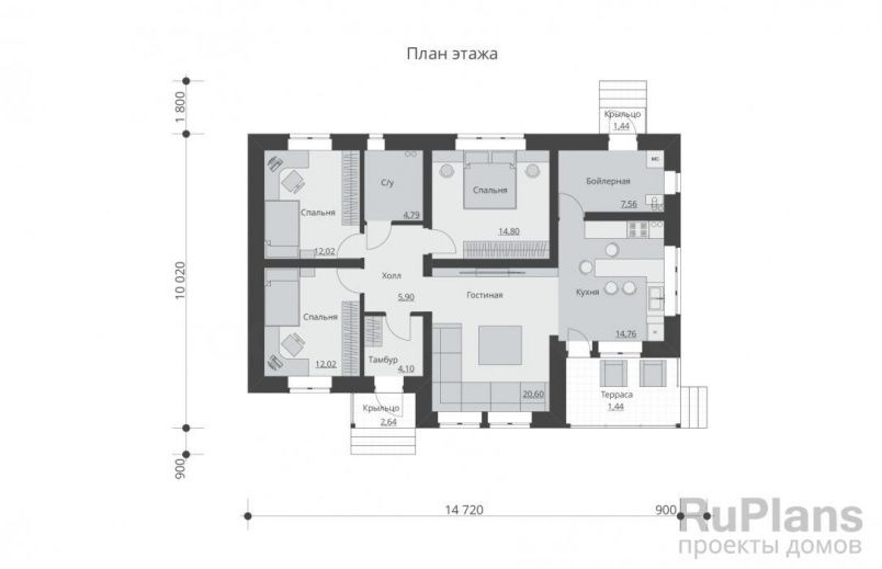 Проект блочного дома №17 на заказ