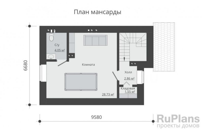 Проект блочного дома №357 на заказ
