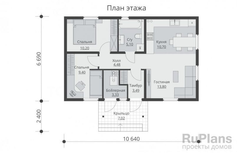 Проект каркасного дома №654 на заказ