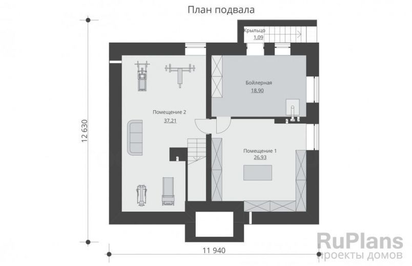 Проект блочного дома №569 на заказ