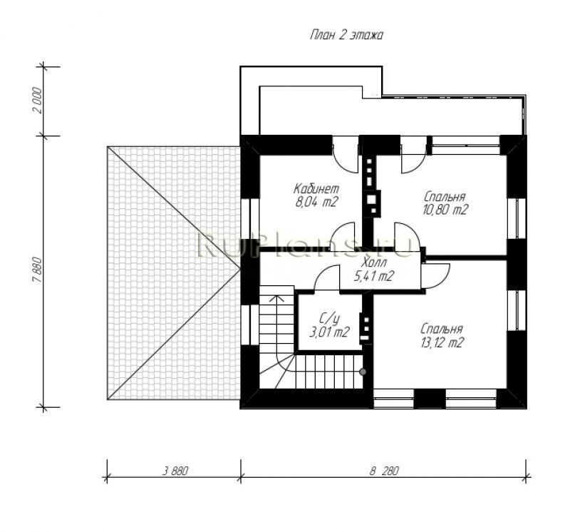 Проект блочного дома №383 на заказ