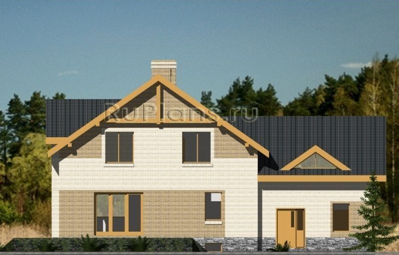 Проект кирпичного дома №335 на заказ