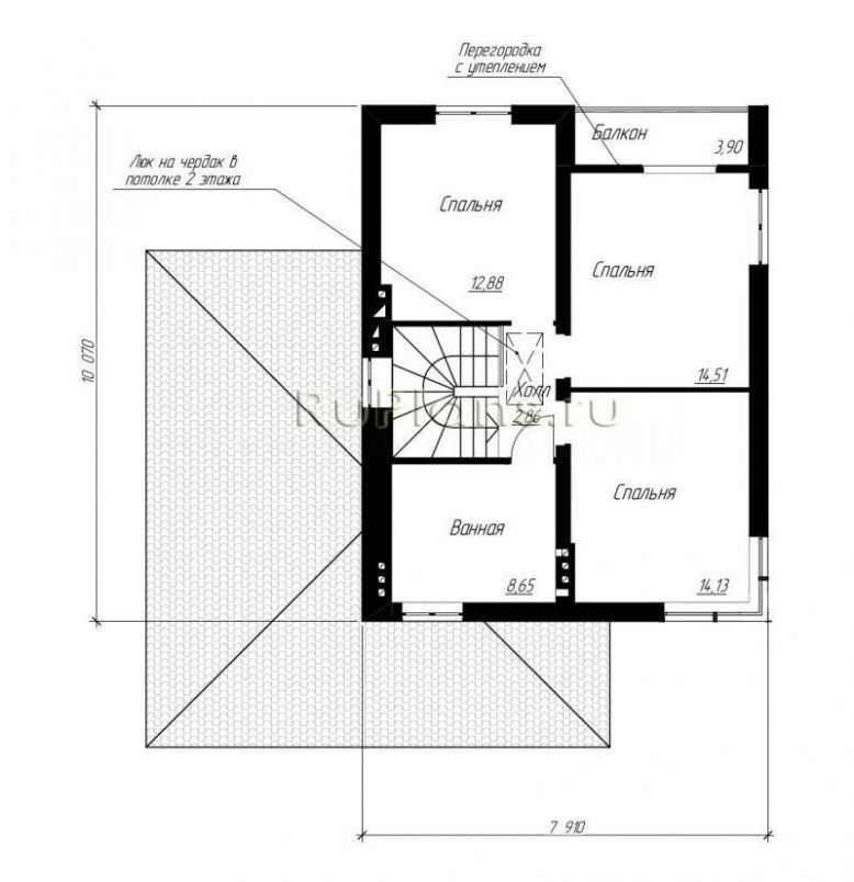 Проект блочного дома №492 на заказ