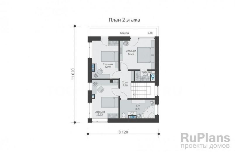 Проект блочного дома №95 на заказ