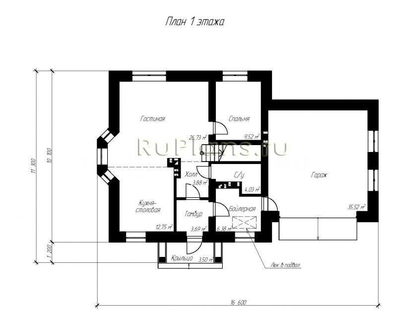 Проект кирпичного дома №324 на заказ