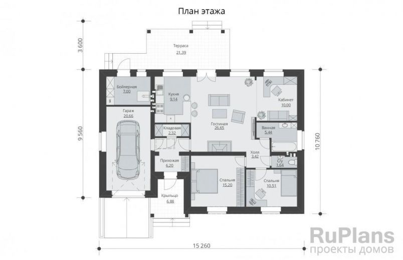 Проект блочного дома №57 на заказ