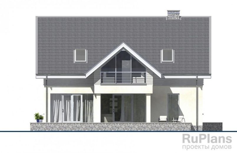 Проект кирпичного дома №596 на заказ
