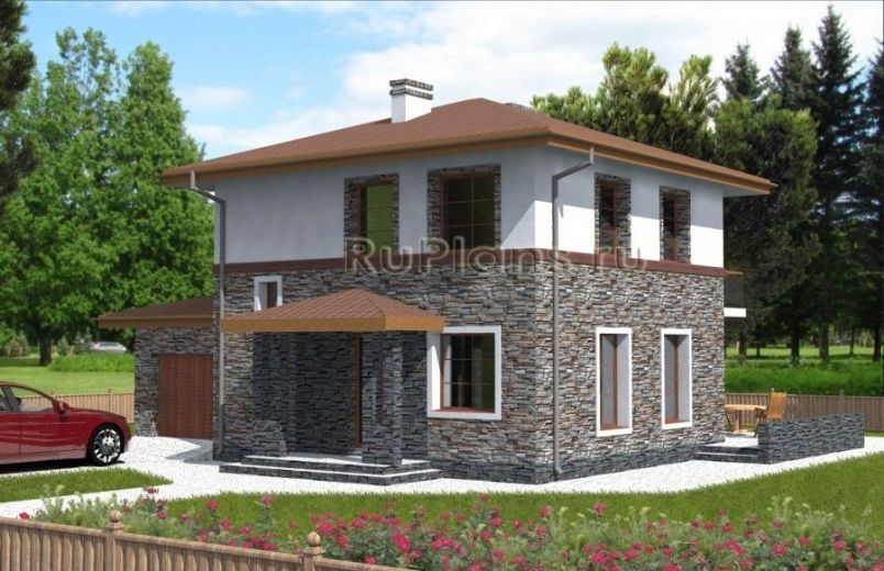 Проект блочного дома №383 на заказ