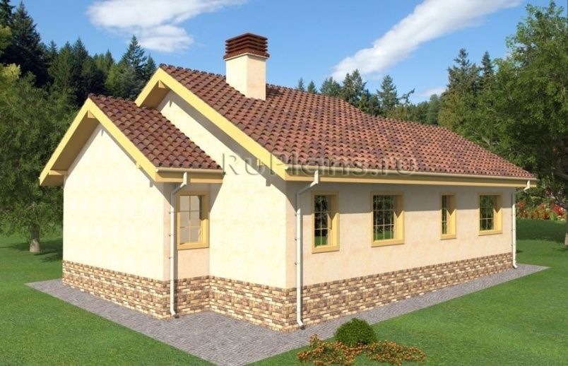 Проект блочного дома №886 на заказ