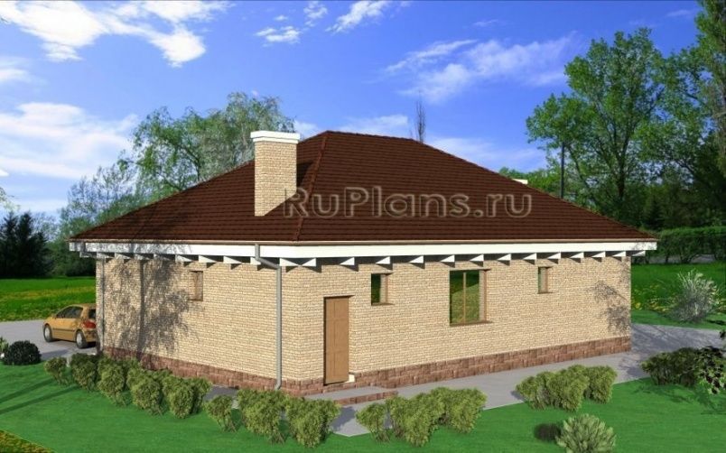 Проект кирпичного дома №390 на заказ