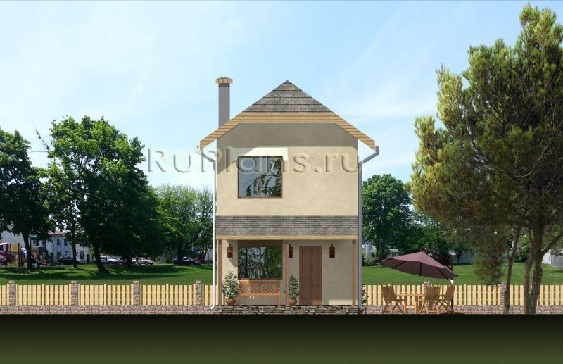 Проект каркасного дома №381 на заказ