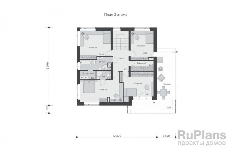 Проект блочного дома №552 на заказ