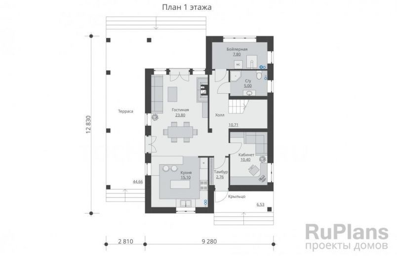 Проект кирпичного дома №547 на заказ