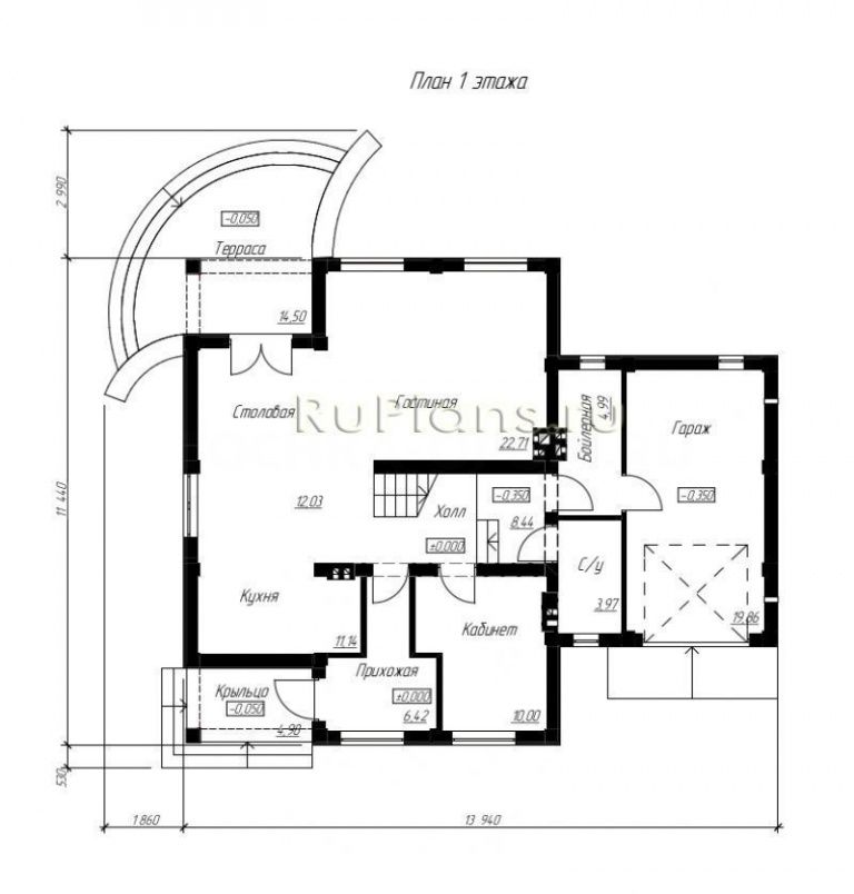 Проект кирпичного дома №389 на заказ