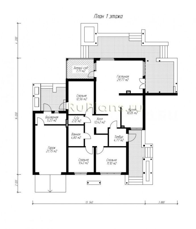 Проект каркасного дома №370 на заказ