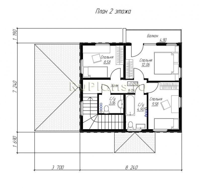 Проект каркасного дома №507 на заказ