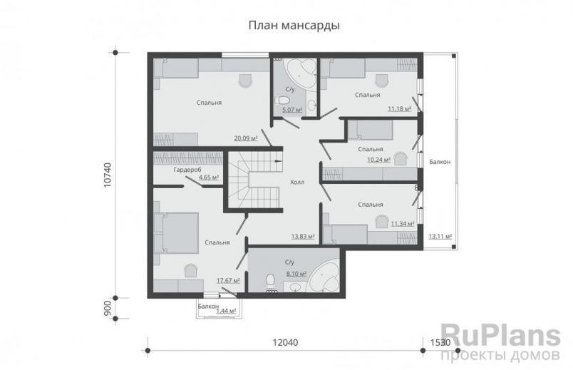 Проект каркасного дома №205 на заказ