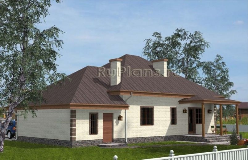 Проект кирпичного дома №383 на заказ