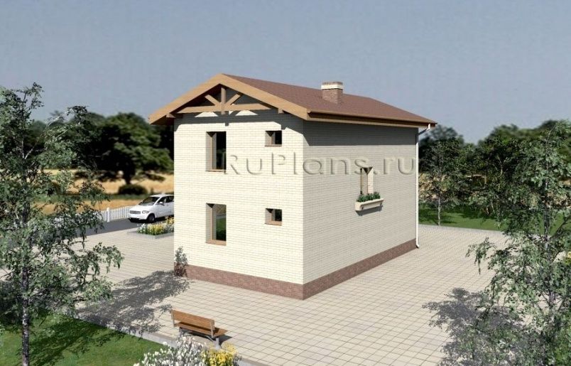 Проект блочного дома №720 на заказ