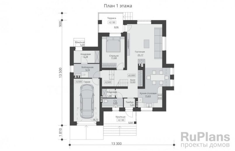 Проект блочного дома №197 на заказ