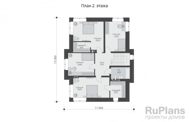 Проект кирпичного дома №966 на заказ
