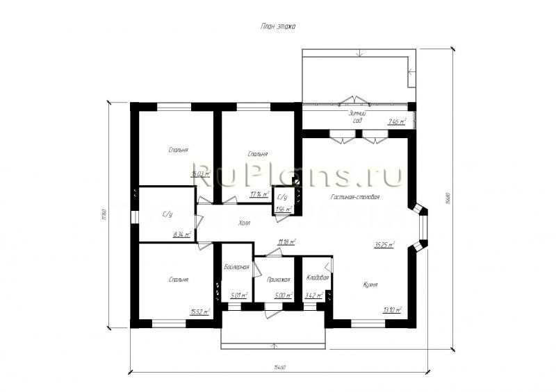 Проект блочного дома №21 на заказ