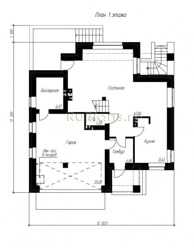 Проект кирпичного дома №481 на заказ
