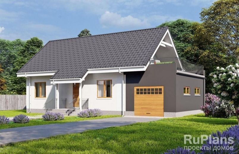 Проект каркасного дома №897 на заказ