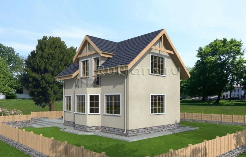 Проект каркасного дома №382 на заказ