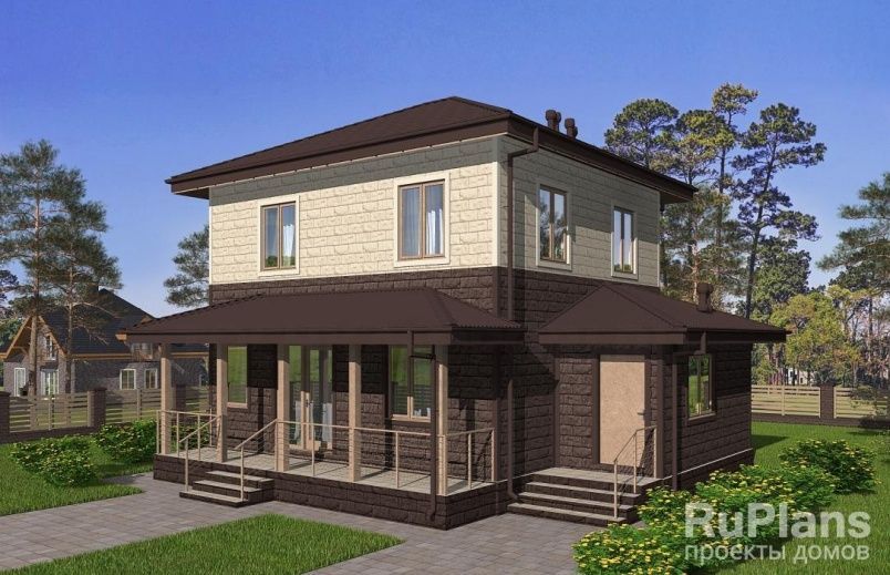 Проект каркасного дома №830 на заказ