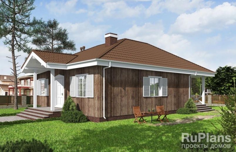 Проект каркасного дома №480 на заказ