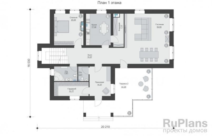 Проект кирпичного дома №256 на заказ