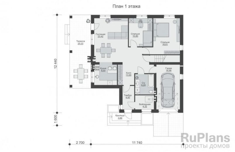 Проект блочного дома №397 на заказ