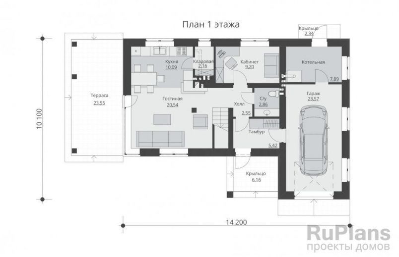 Проект блочного дома №136 на заказ