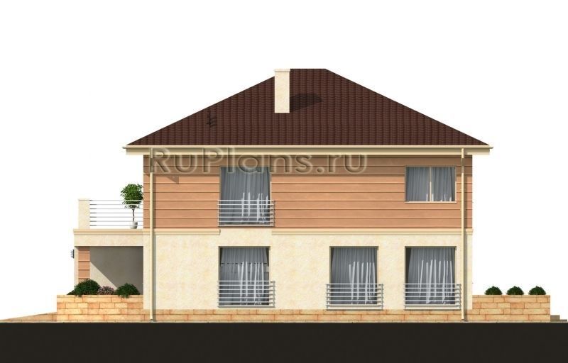 Проект кирпичного дома №496 на заказ