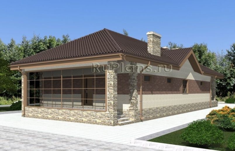 Проект кирпичного дома №492 на заказ