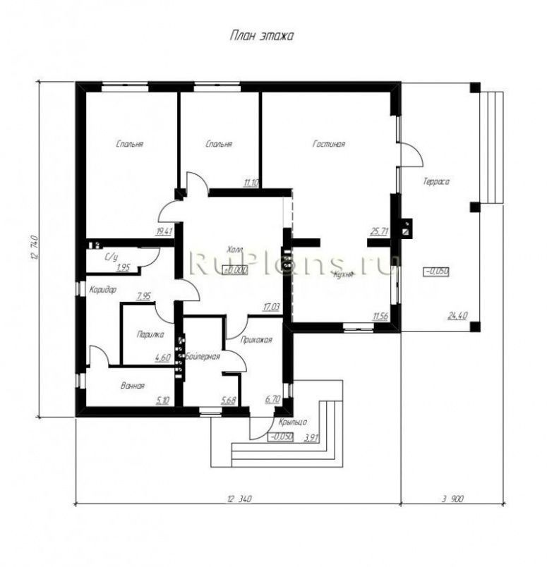 Проект блочного дома №501 на заказ