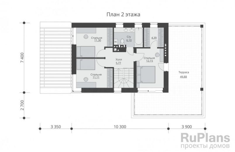 Проект блочного дома №136 на заказ