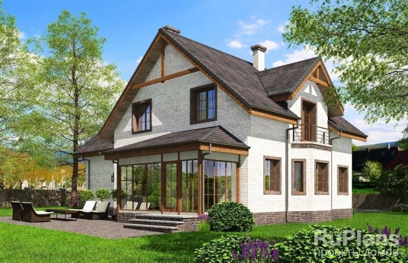 Проект кирпичного дома №357 на заказ