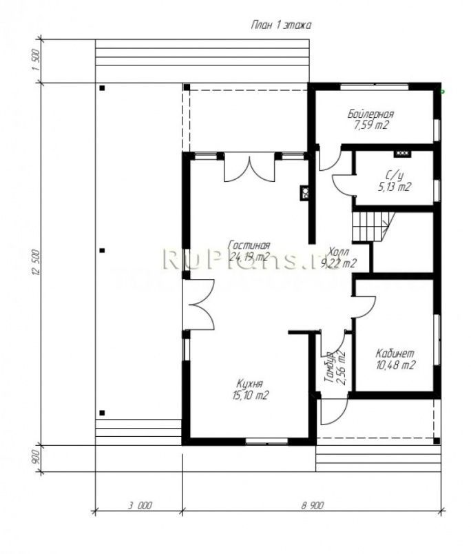 Проект каркасного дома №396 на заказ