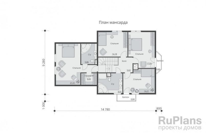 Проект каркасного дома №560 на заказ