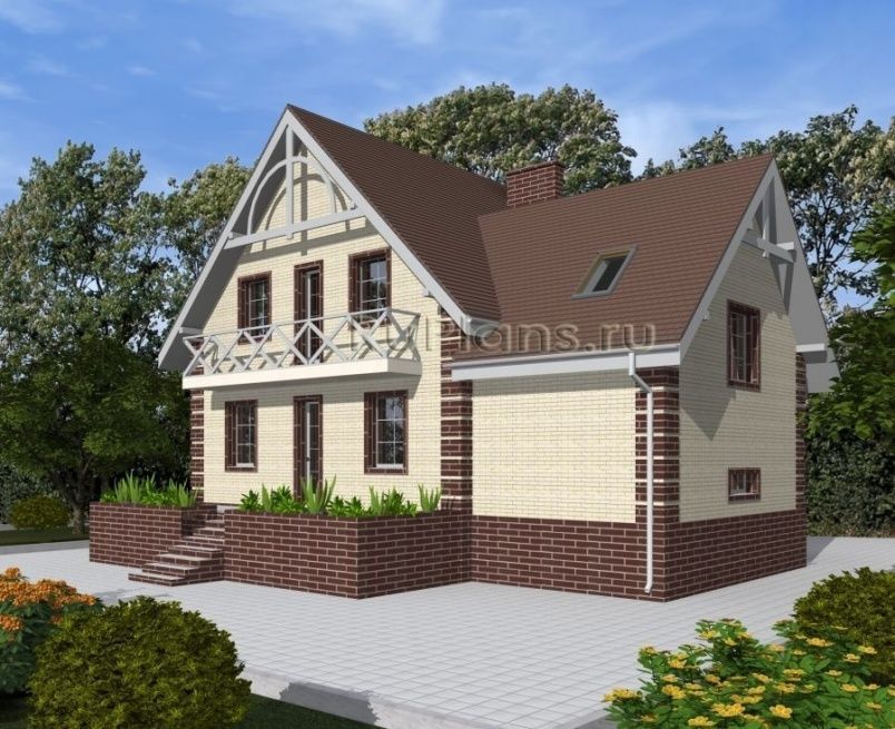 Проект кирпичного дома №486 на заказ