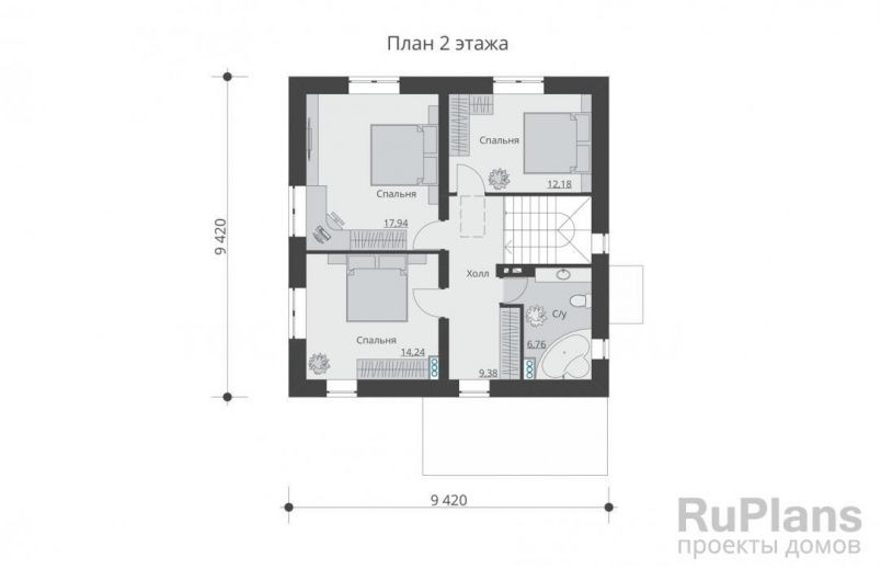 Проект блочного дома №407 на заказ