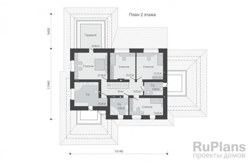 Проект кирпичного дома №511 на заказ