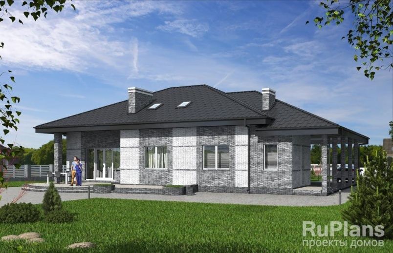 Проект кирпичного дома №585 на заказ