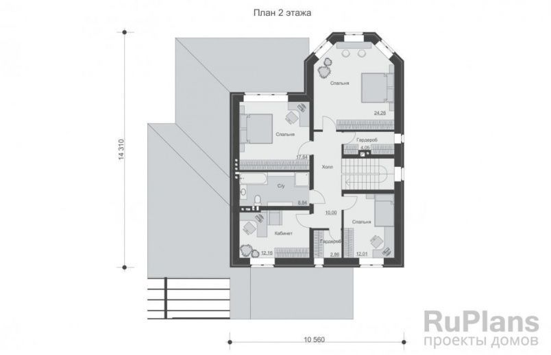 Проект кирпичного дома №524 на заказ