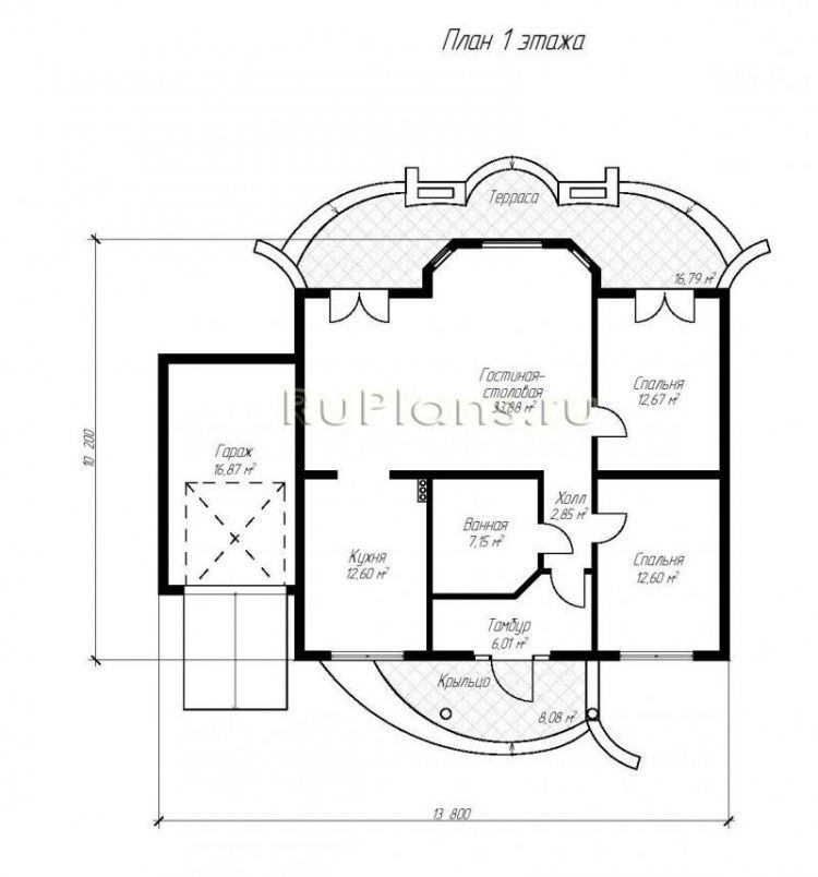 Проект каркасного дома №162 на заказ